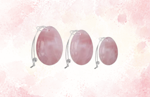 Yoni Stein Rosenquarz (Set Grössen S,M und L)