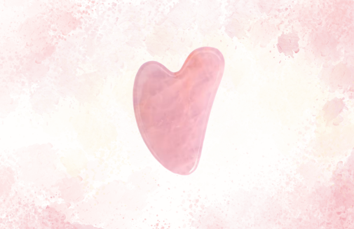 Gua Sha Massagestein Rosenquarz