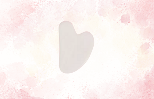 Gua Sha Massagestein Jade weiss